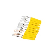 12pcs Mini Corn Cake Forks Thick Corn Handle Jelly Pudding Sticks