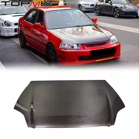For Honda 1995-2000 Civic Type R EK3 EK4 EK9 Carbon Fiber Engine Hood