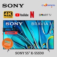 Sony BRAVIA 3 |  4K HDR Processor X1™ | 4K Ultra HD |  Smart TV (Google TV) K-55S30 / K-65S30 / K-75