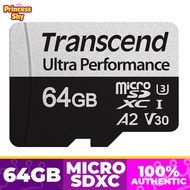 Transcend Ultra Performance 64GB Micro SDXC USD340S Class 10 A2 V30 U3 4K TS64GUSD340S