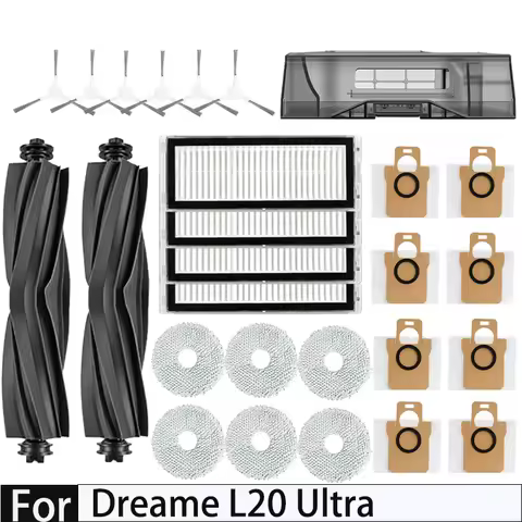 Dreame L20 Ultra Robot Vacuum Cleaner Parts Dreame L30 Ultra Rubber Side Vacuum Fabrics HEPA Filters