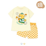 (MILKMILE) เสื้อและกางเกงลายตารางหมากรุกหมีวันหยุด KOREA BRAND / MDPUSE12