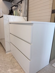 IKEA MALM 3-drawer dresser white