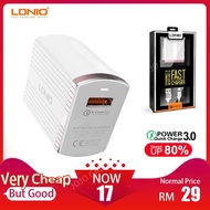 (READY STOCK) LDNIO A1302Q 3A Fast Charge Quick Charge Qualcomm 3.0 Auto ID (MIRCO USB)