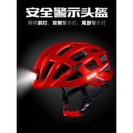 Rockbros Bicycle Helmet Restraint Warning Light Luminous Fly Net Mountain Highway Cycling Helmet Manufacturer Men and Wo