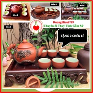 [FREE 2 CUPS] Genuine Teapot and Tray Combo, Free 2 Cups, Bat Trang Tea Set.