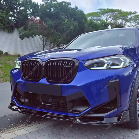 For BMW X3M F97 X4M F98 Gloss Black ABS Front Bumper Splitter Lip Spoiler Diffuser X3M X4M 3.0T L6 2