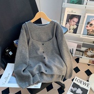 Preppy & Western-Inspired Two-Piece Sweater Set - Women's Stylish College Outfit