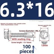 TIANZHUOJINSHU | Self-Drilling Screw 410 Stainless Steel Hex Head
