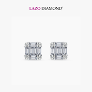 LAZO DIAMOND Signature Brilliant Baguette Diamond Stud Earring in 9k White Gold