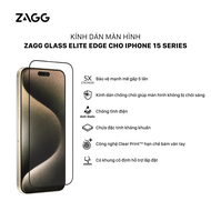 Kính dán màn hình ZAGG nhám chống vây tay cho iPhone 15 series - Zagg Glass Elite Edge