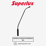 SUPERLUX E322LB GOOSENECK MIC 60CM BLACK  GOOSENECK MICROPHONE FOR CONFERENCE APPLICATIONS