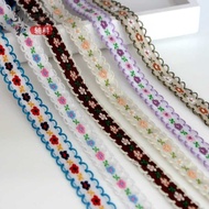 22 Yards DIY Lace Trim Ethnic Embroidery Lace Ribbon 1.2CM Small Lace
