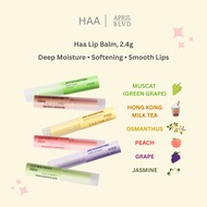 HAA | Nourishing Botanical Lip Balm 2.4g | Muscat/HK Milk Tea/Osmanthus/Peach/Grape/Jasmine | Deep M