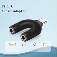 TYPE C AUDIO ADAPER SHAPE U JACK AUDIO 3.5MM / TYPE C TO JACK AUDIO SPLITTER 3.5MM