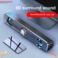 ANHUITYJ Bluetooth Speaker, 3.5mm Aux Built-in Subwoofer USB Speaker, Professional Stereo Sound Wire