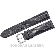 Dây Da Đà Điểu,Dây đồng hồ Da đà điểu vân gai to, Gắn Chốt Thông Minh Kèm Khóa Kim Songhan Leather cho nam,nữ,BH 6 tháng