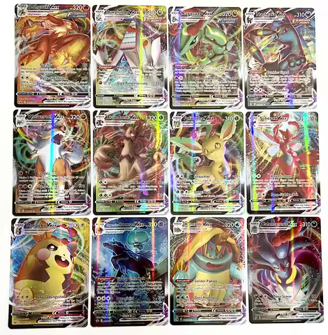 20Pcs Pokemon Cards German Vmax GX Color Energy Card Pikachu Rare Collection Battle Trainer Boys Gif