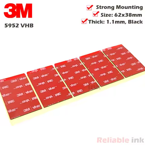 62mmx38mm Die Cut 3M 5952 VHB Heavy Duty Double Adhesive Foam Mounting Tape with remove tab for Gopr