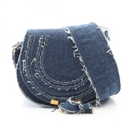 [二手，A級] Chloe Chloe單肩包，靛藍色牛仔布，小號單肩包，女士。