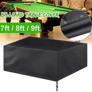 ALANFY Pool Table Dust Cover, with Drawstring Oxford Cloth Billiard Table Cover, Durable Black 7/8/9