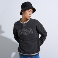 [ERSS] Men's Long-Sleeved t-Shirt Top University t Thick Ribbed Gray [K60316]