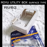 Royu Surface Type Utility Box RUB2 AMCO PVC Housing for Switches and Outlet Wiring Electrical Device