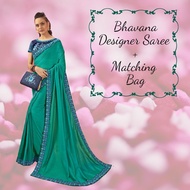 Deepavali Special Designer Saree + Matching Clutch Bag/Indian Wear/ Diwali/Bhavana 04