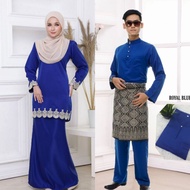 BAJU KURUNG MODEN LACE NIKAH TUNANG BAJU RAYA 2023 PLUS SIZE BAJU MELAYU CEKAK MUSANG SET COUPLE EREEN BLUE MAROON MN