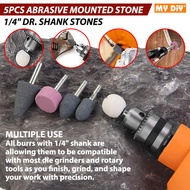 MYDIYSDNBHD - 5PCS Abrasive Mounted Stone Grinding Burr Rotary Polishing Stone