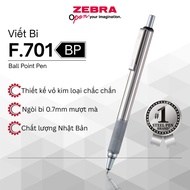 Ballpoint Pen F-701 0.7mm Zebra Pen Silver Metal Case Blue Ink [Genuine]