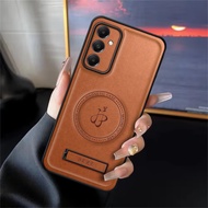 Latest Standing Case Cover Samsung A05S Softcase Luxury Leather Magnetic Magsafe Premium Casing