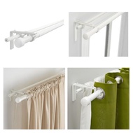 IKEA RACKA HUGAD Extendable Curtain Single Rod / Double Curtain Rod Full Set (70 -210 cm ) - Rod Langsir