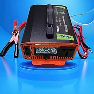 Hàng Nhật - Bộ Kích Điện 12V Lên 220V 2000W Sóng Sin Chuẩn, Màn Hình LED Báo Vôn, Dòng Tải, Nhiệt Độ