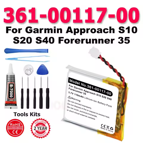 110mAh Replacement Battery 361-00117-00 (401920) For GARMIN Forerunner 35 Approach S40 Vivoactive 4S