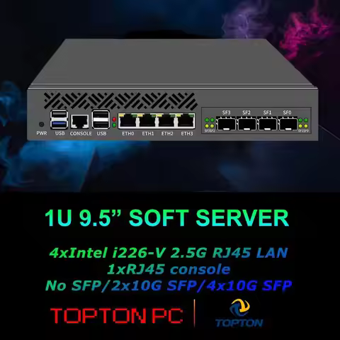 1U Rack Mount Firewall Appliance Mini Pc, OPNsense, VPN, Intel N150/i3 N305 4 x Intel I226-V LAN 4*/