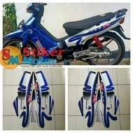 F1ZR CALTEX EDITION MOTORCYCLE BODY STRIPING STICKER biru