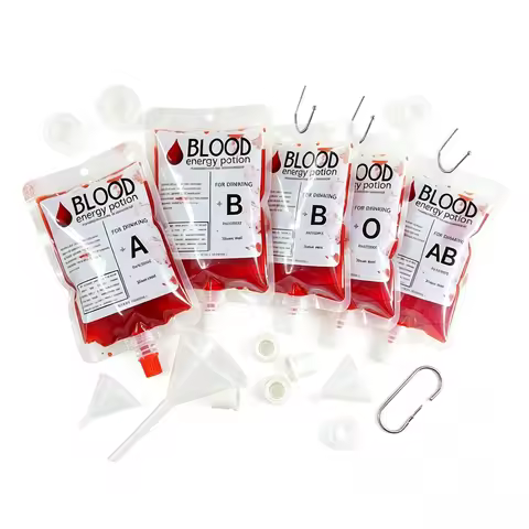 10pcs 150ml Blood Energy Potion Drink Juice Bags Drink Pouches Decor Halloween Party Favors Vampire 
