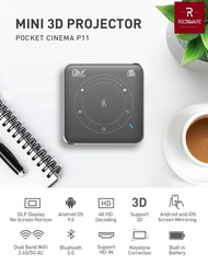 ROCKWARE P11 2GB - Mini Android 9.0 DLP Projector 55 ANSI Lumens 4K HD