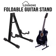 SG Foldable Acoustic Electric Guitar Stand - Bass Violin Rack Holder Music Instrument Display Capo Pick Accessories