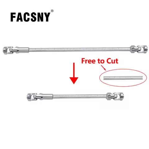 Stainless Steel DIY Cut Length Driveshaft Universal Joint Drive Shaft For 1/10 LCG RC Crawler SCX10 