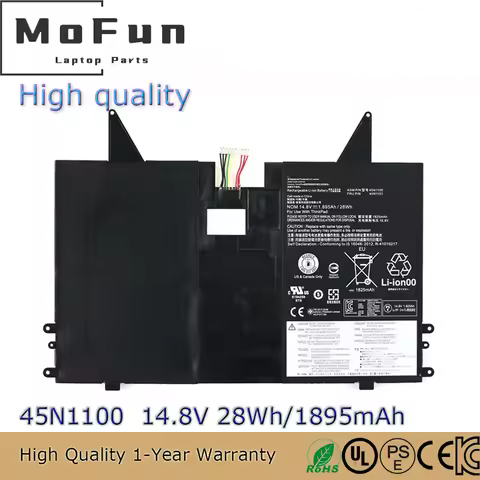 45N1100 14.8V 28Wh Laptop Battery for Lenovo Thinkpad X1 36986CG Helix Tablet PC 45N1101 4ICP3/71/90