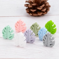 【Limited-time offer】 Lofca Silicone Beads Monstera 30pcs Food Grade Teeth Diy Jewelry Sensory Toy Necklace Or Bracelet Baby Teeth