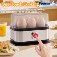 YOUECE Eggs Boiler, 6 Eggs Capacity Space Saving Smart Egg Cooker,  Auto Shut- Stainless Steel Multi