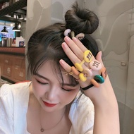 Creative m Bean Candy Color Hair Ring ins Style Girl Rope New Korean Abacus Bead Head rope Female