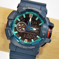 Casio GA-400CC-2A G-Shock Analog Digital Sporty Design Two-Tone Navy Blue & Sax Blue Resin Band Orig