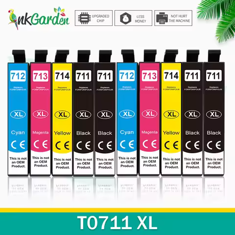InkGarden T0711 Ink Cartridge For Epson Stylus SX110 SX215 SX218 SX400 SX405 SX410 SX415 SX510W SX51