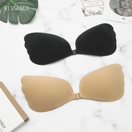 สติ๊กเกอร์หน้าอก ขนนกบาง ๆ รวบรวม Breathable Bra ซิลิโคนที่มองไม่เห็น Bra Strapless Angel Wing ชุดชั้นในสตรี แผ่นแปะเต้านม