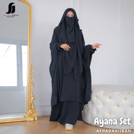 Gamis set cadar AYANA hoodie terbaru baju dan hijab instan syari free niqab