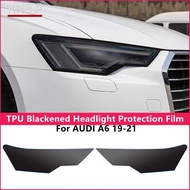 For AUDI A6 19-21 TPU Blackened Headlight Protective Film, Headlight Protection, Film Modification